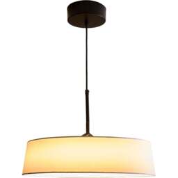 Kliving Luna White Shade Black LED Ceiling Light - Size: 50 x 40 x 40cm - Wilko - thumbnail 1