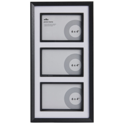 Wilko Bevelled Black Frame 3 x 6 x 4inch - thumbnail 1
