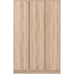 Seconique Malvern 3 Door Sonoma Oak Wardrobe - Brown - Wilko - thumbnail 4
