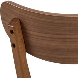 Florence Roxby Set of 2 Walnut Dining Chair - Size: 79.5 x 45 x 55cm - Brown - Furniture To Go - Wilko - thumbnail 7