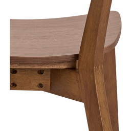 Florence Roxby Set of 2 Walnut Dining Chair - Size: 79.5 x 45 x 55cm - Brown - Furniture To Go - Wilko - thumbnail 6