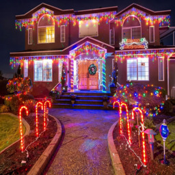 Living and Home 1200 Multicolour LED Solar Powered Icicle String Lights with Remote Control 30m - Size: 30 x 8 x 11cm - Black - Wilko - thumbnail 7