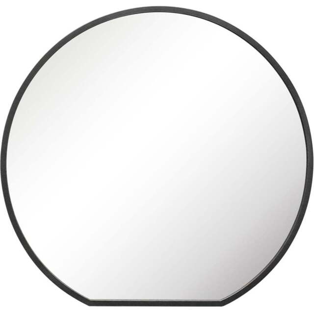 MirrorOutlet The Circulus Black Framed Circular Wall Mirror 126 x 120cm - Size: 120 x 126cm - Wilko - image 1