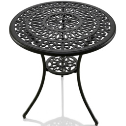 Centurion Positano 2 Seater Black Round Garden Bistro Table with Parasol Hole - Wilko - thumbnail 3