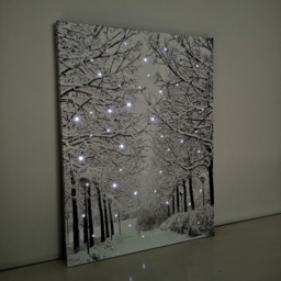 Samuel Alexander Winter Avenue Christmas Light Up Wall Art 30 x 40cm - Size: 40 x 30 x 30cm - Silver - Wilko - thumbnail 3