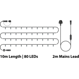 Eagle Connect Warm White LED Black String Light 10m - Size: 0 x 1000 x 0cm - Wilko - thumbnail 7