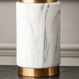 Pacific Lifestyle Carrara Marble Effect Ceramic Table Lamp - White - Wilko - thumbnail 5