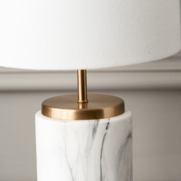 Pacific Lifestyle Carrara Marble Effect Ceramic Table Lamp - White - Wilko - thumbnail 4