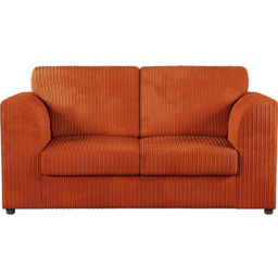 Luxor 4 Seater Orange Jumbo Cord Full Back Sofa Suite - Wilko - thumbnail 5