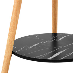 Living and Home 2 Shelf Black Marble Effect Side Table - Size: 50 x 50 x 50cm - Wilko - thumbnail 6