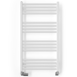 Terma Fiona 1323BTU Soft Matt White Heated Towel Rail 900 x 500mm - Size: 90 x 50 x 7.2cm - Wilko - thumbnail 5