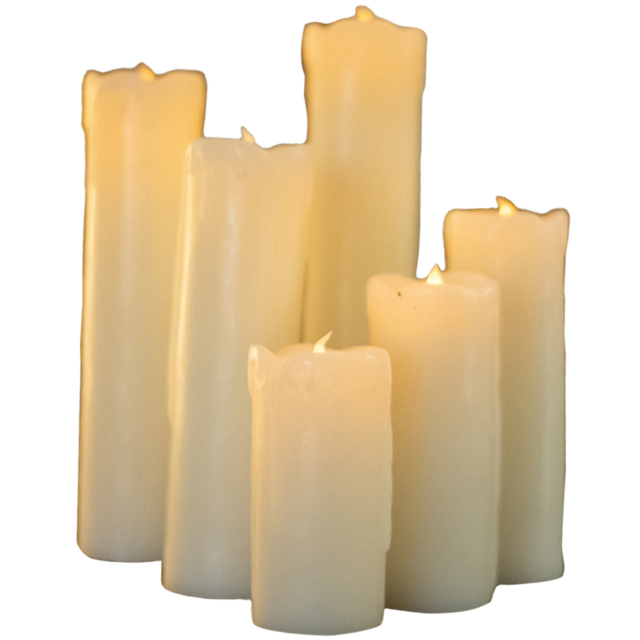Marco Paul Flickering Warm White LED Candles 6 Pack - Size: 23 x 5 x 5cm - Cream - Wilko - image 1