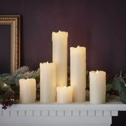 Marco Paul Flickering Warm White LED Candles 6 Pack - Size: 23 x 5 x 5cm - Cream - Wilko - thumbnail 4