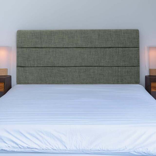 Bedmaster Small Double Charcoal Linen Milan Lined Headboard - Grey - Wilko - image 1