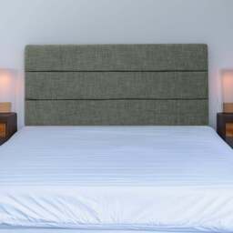 Bedmaster Small Double Charcoal Linen Milan Lined Headboard - Grey - Wilko - thumbnail 1