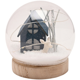 The Seasonal Gift Co Turtle Dove LED Dome House Christmas Decoration 10cm - Size: 10 x 10 x 10cm - Clear - The Seasonal Gift Co. - Wilko - thumbnail 4