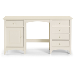 Julian Bowen Cameo Single Door 5 Drawer Stone White Dressing Table - Size: 43 x 137 x 72cm - Wilko - thumbnail 3