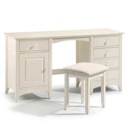Julian Bowen Cameo Single Door 5 Drawer Stone White Dressing Table - Size: 43 x 137 x 72cm - Wilko - thumbnail 5