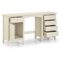 Julian Bowen Cameo Single Door 5 Drawer Stone White Dressing Table - Size: 43 x 137 x 72cm - Wilko - thumbnail 4