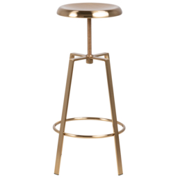 Florence Goose Gold Brushed Steel Height Adjustable Bar Stool - Size: 87 x 41 x 41cm - Furniture To Go - Wilko - thumbnail 6