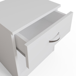 FWStyle Promo Single Drawer White Modern Bedside Table Set of 2 - Wilko - thumbnail 5
