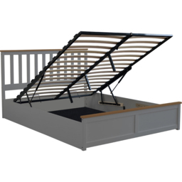 Comfy Living Double Grey Gas Lift Ottoman Bed - Wilko - thumbnail 4