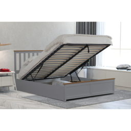 Comfy Living Double Grey Gas Lift Ottoman Bed - Wilko - thumbnail 6