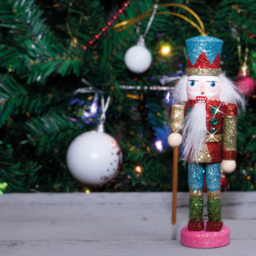 St Helens Red and Blue Nutcracker - Size: 130 x 45 x 40cm - Multi - Wilko - thumbnail 5