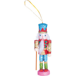 St Helens Red and Blue Nutcracker - Size: 130 x 45 x 40cm - Multi - Wilko