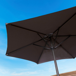 Charles Bentley Black Metal Crank Parasol 2m - Wilko - thumbnail 5