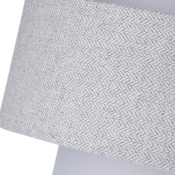 Happy Homewares Herringbone 3 Tier Grey Linen and Cotton Pendant Shade - Size: 20 x 30 x 30cm - Wilko - thumbnail 4