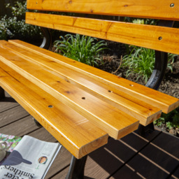 Home Source Clayton 2 Seater Wood and Metal Garden Bench - Size: 70 x 120 x 60cm - Brown - Wilko - thumbnail 4