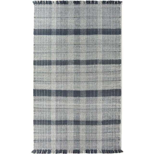 Origins Highland Check Navy Rug 160 x 230cm - Blue - Origins Rugs - Wilko - image 1