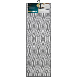 JVL Harmony Eyes Rubber Backed Door Mat and Runner Set - Size: 75 x 50 x 5cm - Grey - Wilko - thumbnail 4