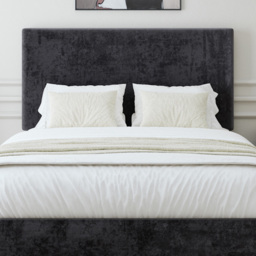 Bedmaster Small Double Black Naples Linen Divan Base with Valencia Headboard - Wilko - thumbnail 3