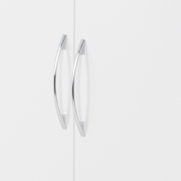 Seconique Nevada 2 Door White Gloss and Light Oak Effect Veneer Corner Wardrobe - Wilko - thumbnail 7
