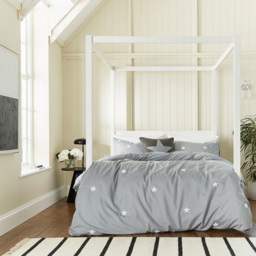 Helena Springfield Tufted Star Double Grey Reversible Duvet Set - Wilko - thumbnail 5