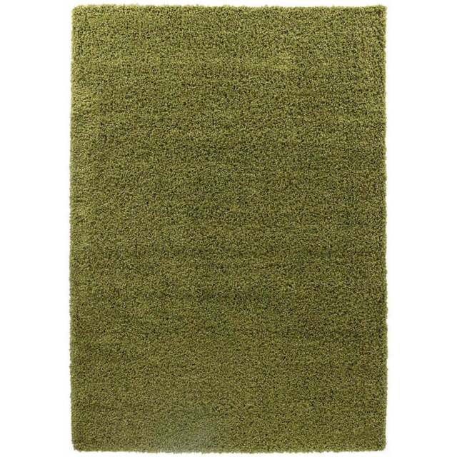 Desire Rugs Oxford Green Plain Shaggy Rug 60 x 110cm - Wilko - image 1