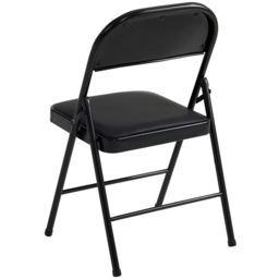 Set of 2 Black Padded Folding Metal Dining Chairs - MCC - Wilko - thumbnail 4