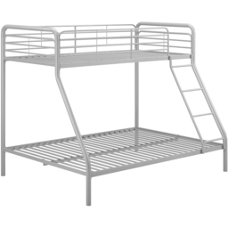 Dorel Single with Double Grey Metal Bunk Bed - Size: Single + Double - Silver/Grey - Wilko - thumbnail 3