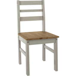 Core Products Corona Set of 2 Linea Grey Ladder Back Dining Chair - Wilko - thumbnail 4