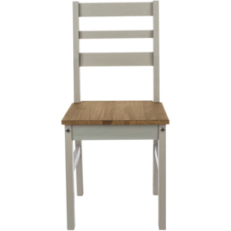 Core Products Corona Set of 2 Linea Grey Ladder Back Dining Chair - Wilko - thumbnail 5