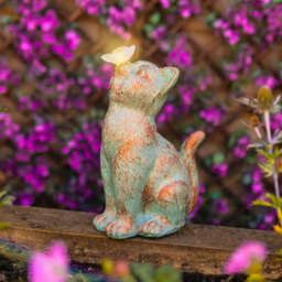 Garden Mile Solar LED Cat Garden Ornament - Size: 26 x 9 x 9cm - Brown - Wilko - thumbnail 7