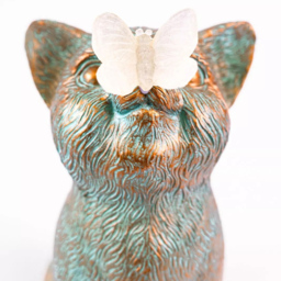 Garden Mile Solar LED Cat Garden Ornament - Size: 26 x 9 x 9cm - Brown - Wilko - thumbnail 5