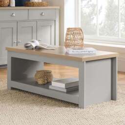 Highgate Grey and Oak Coffee Table - Size: 47 x 105 x 41cm - Birlea - Wilko