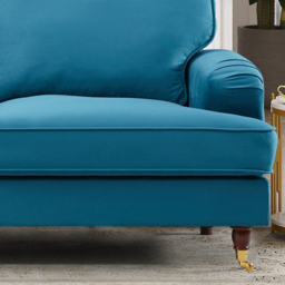Woodbury 2 Seater Teal Velvet Sofa - Blue - Artemis Home - Wilko - thumbnail 4