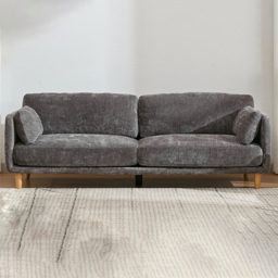 Furniture One 3 Seater Luxury Mid Century Sofa - Grey - Wilko - thumbnail 1