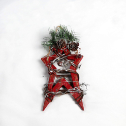 Shatchi Red Wooden Star 15 Warm White LED Christmas Decoration 20cm - Size: 0.11 x 190 x 190cm - Wilko - thumbnail 4