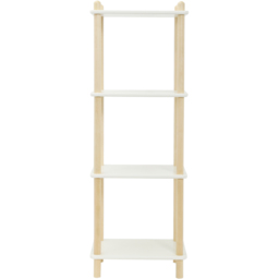 FurnitureHMD 4 Shelf White and Natural Bookcase - Wilko - thumbnail 3