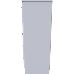 Crowndale Avon 5 Drawer White Matt Tall Bedside Cabinet Ready Assembled - Wilko - thumbnail 5